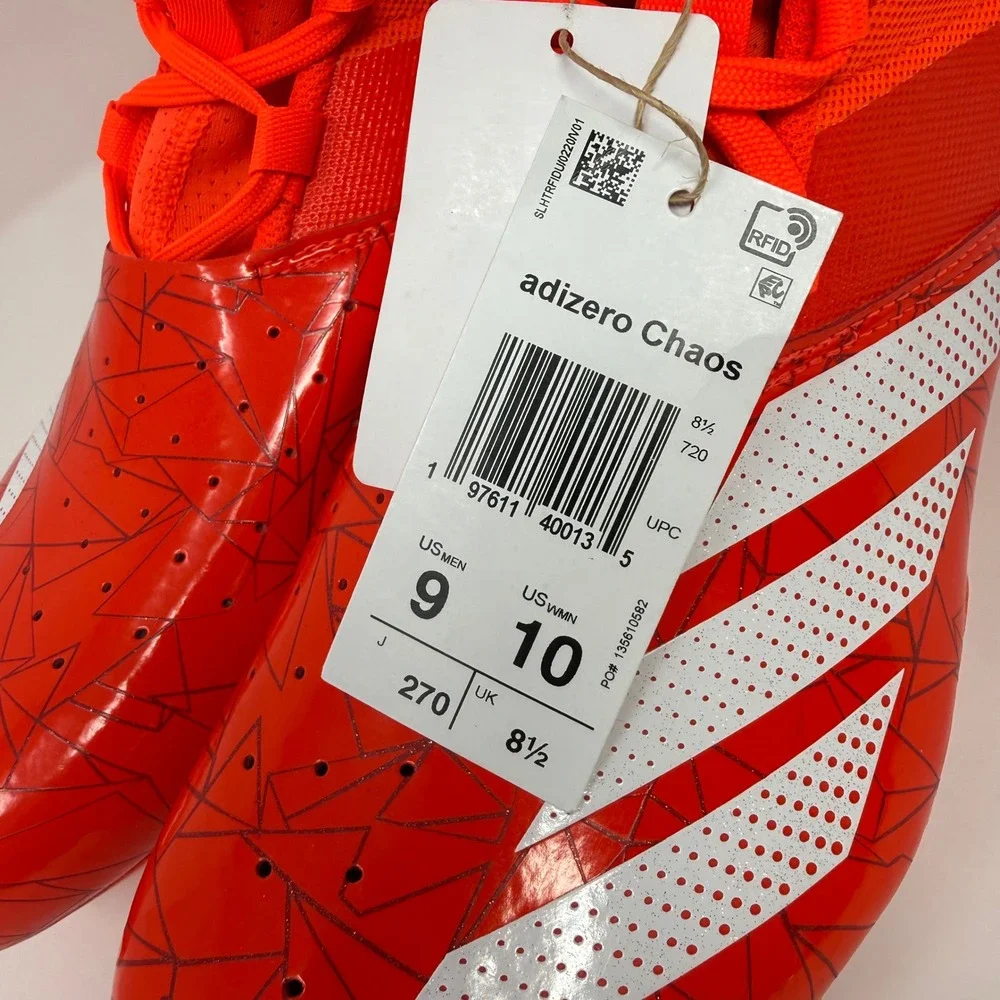 Adidas‎ Adizero Chaos Mens Size 9 Football Cleats Red White IF9717 NEW